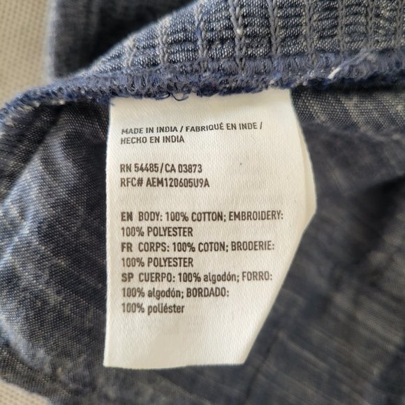 American Eagle Embroidered Chambray Crop Top - Picture 5 of 7